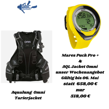 Angebot des Monats Aqualung Tarierjacket Omni und Mares Puck Pro +